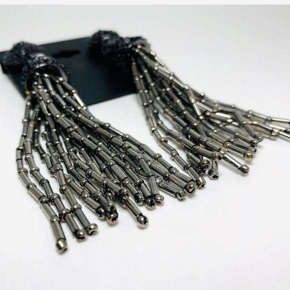 nOir Jewelry Jewelry - nOir Jewelry Tassel Clip On Earrings Metallic